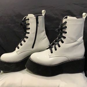 White Platform Boots